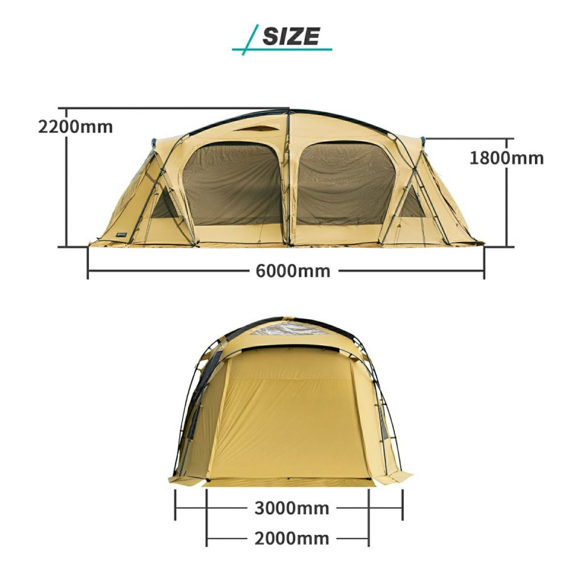 HILLS FIELD 2ルームテント OVAL TENT -オーバルテント- コンプリートセット