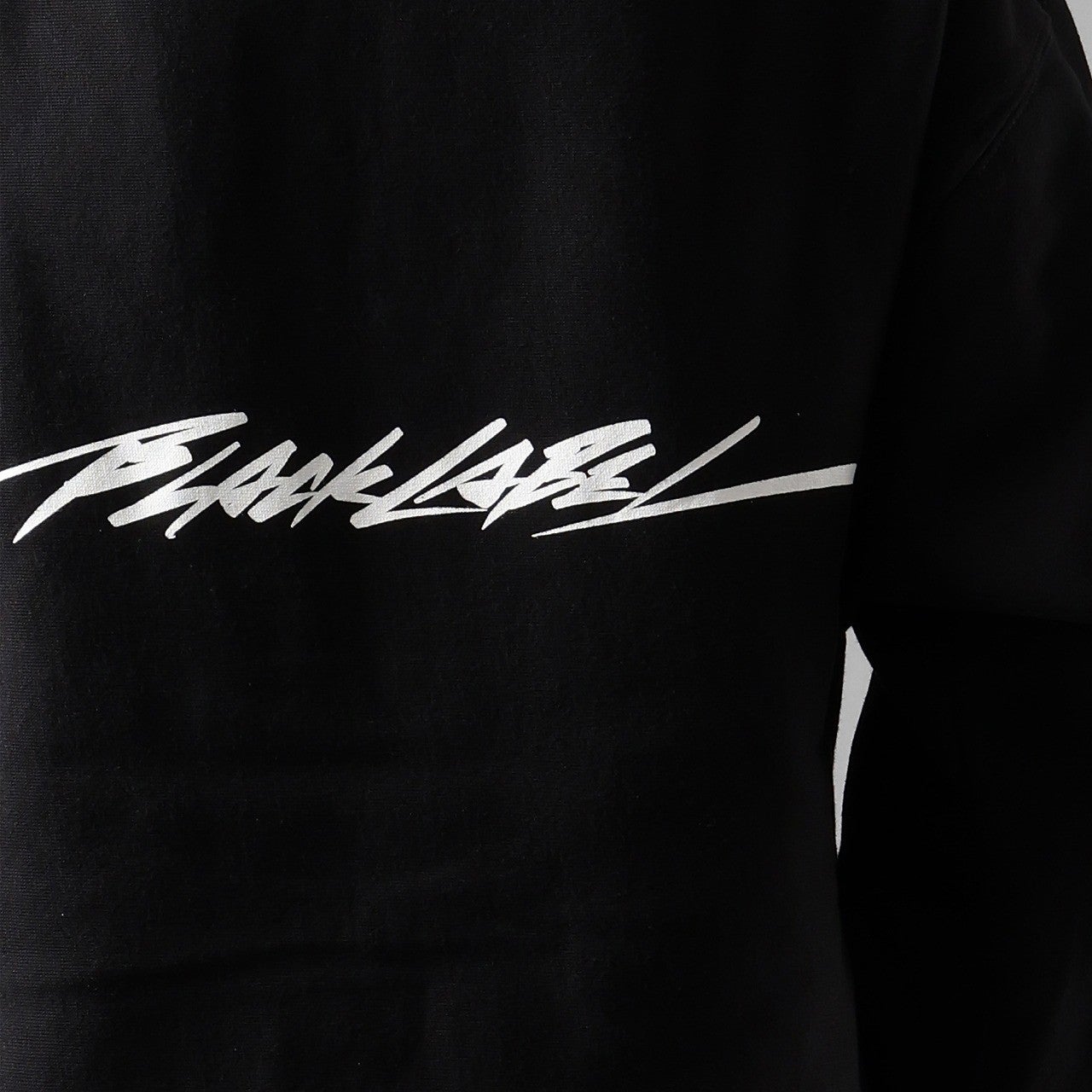 FOIL SCRIPT HOODIE BLACK/WHITE