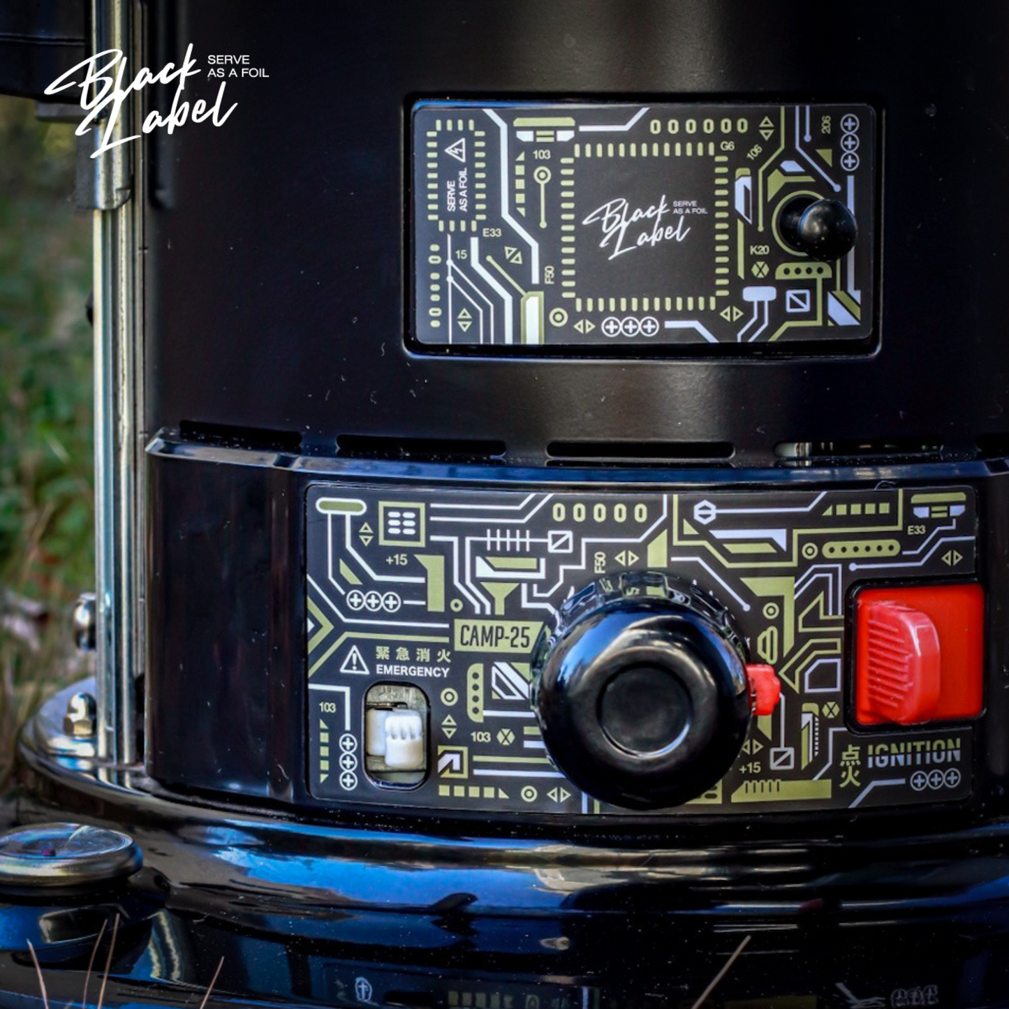 NO MISSION Black Base sticker for CAMP-25