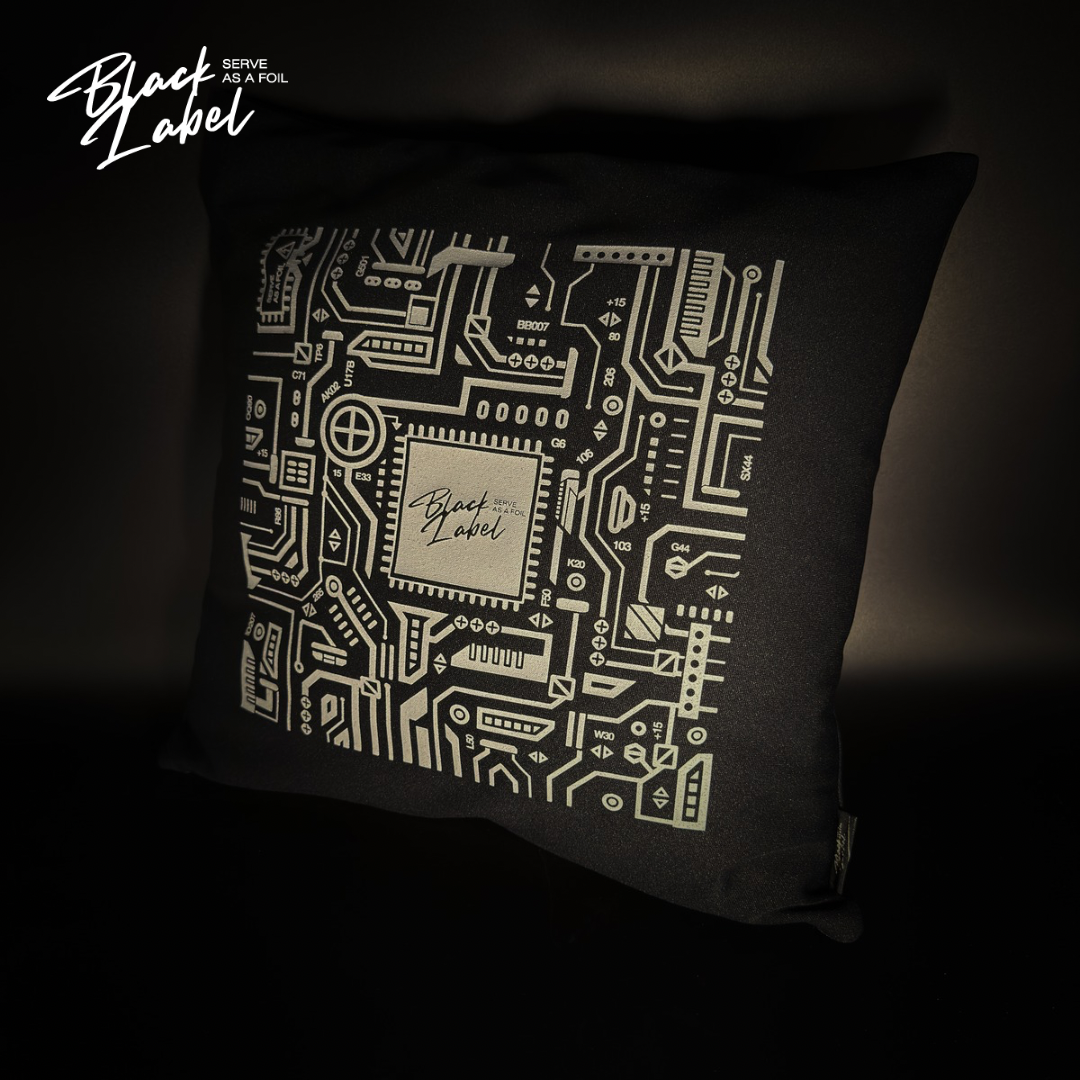 BlackLabel cushion cover ver3 black base design