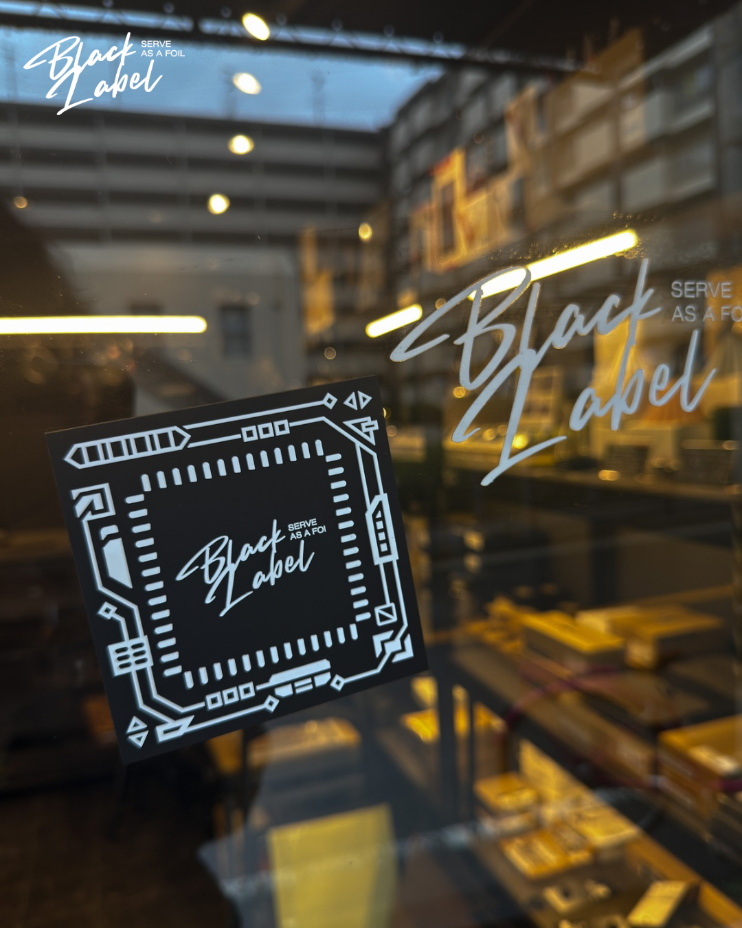 Square Coaster Black Base