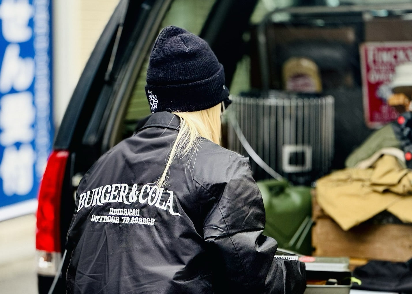 BURGER AND COLA B&C BOA COACH JKT BLACK