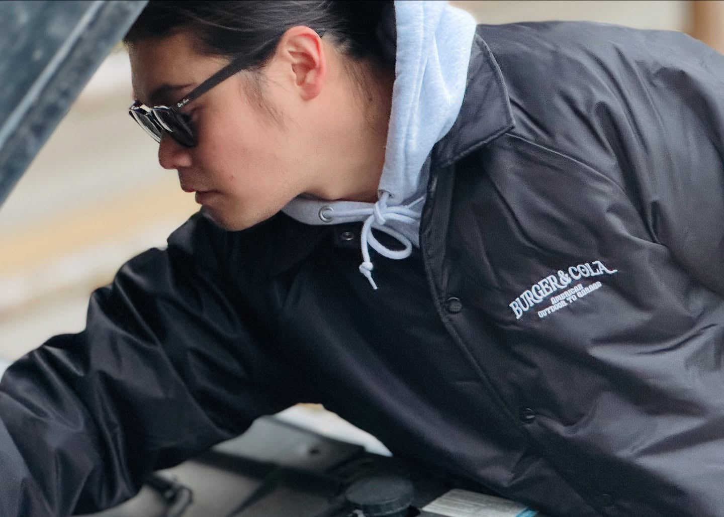 BURGER AND COLA B&C BOA COACH JKT BLACK