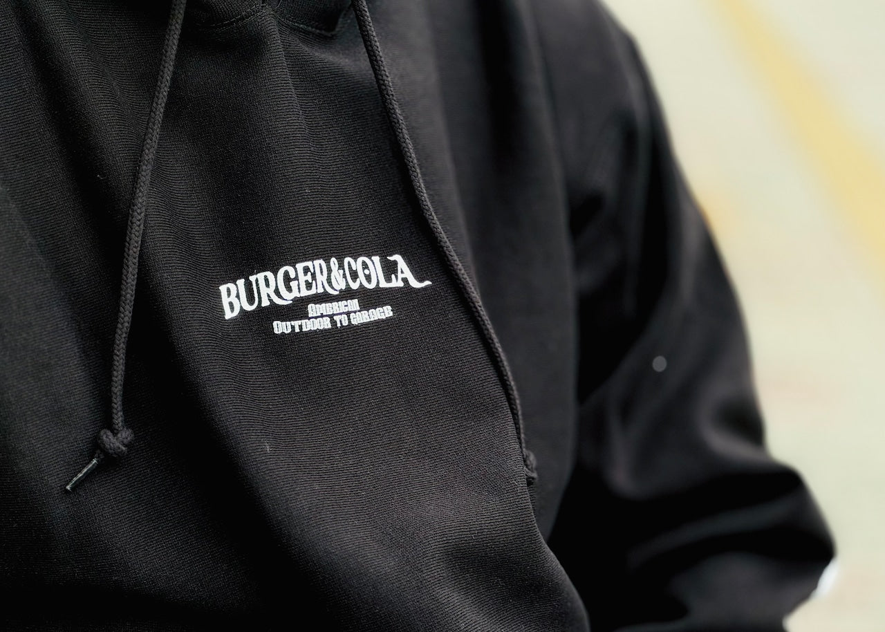 BURGER AND COLA FIRE Hoodie BLACK