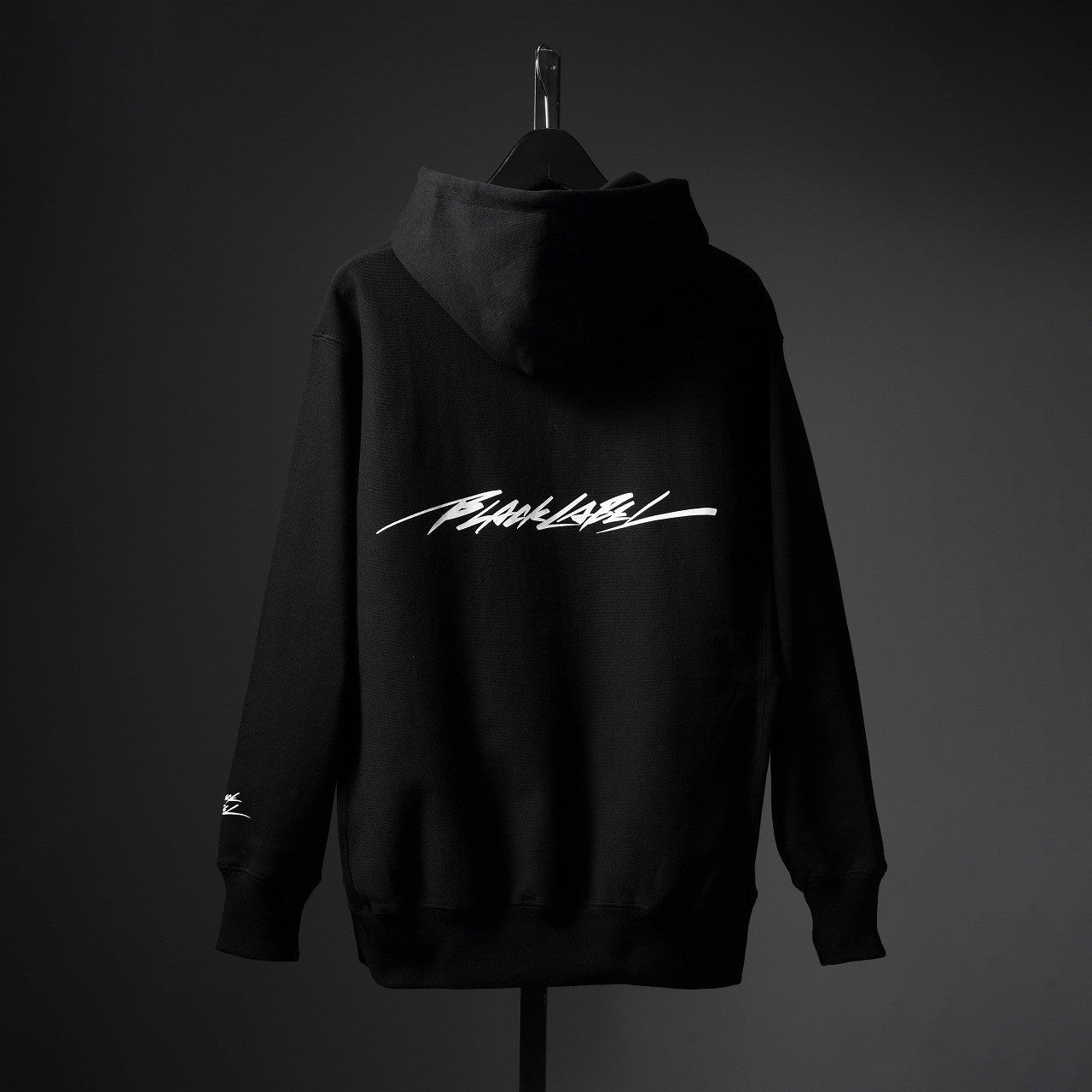 FOIL SCRIPT HOODIE BLACK/WHITE