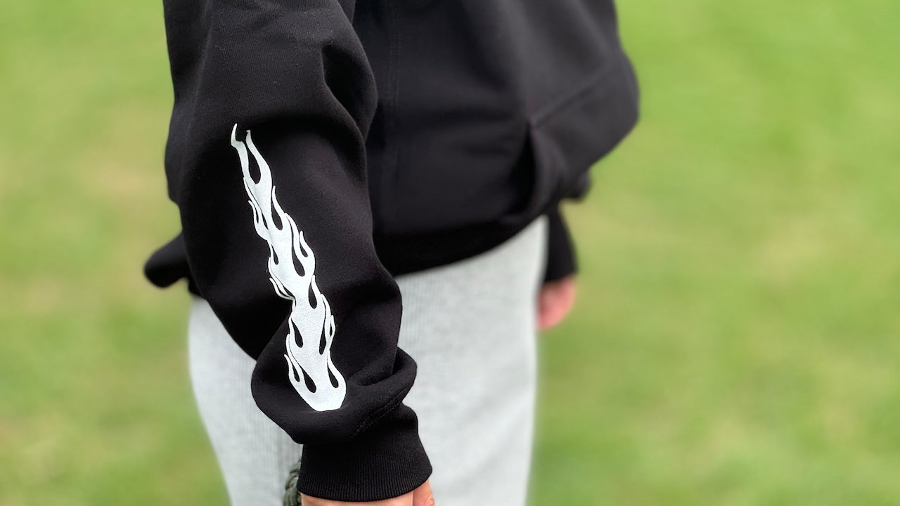 BURGER AND COLA FIRE Hoodie BLACK