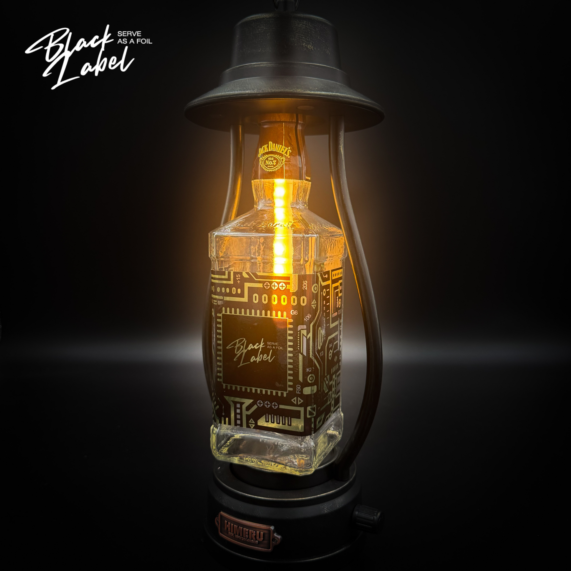 HIMERU LED BOTTLE RAMP BLACK Bottle Sticker Black Base style