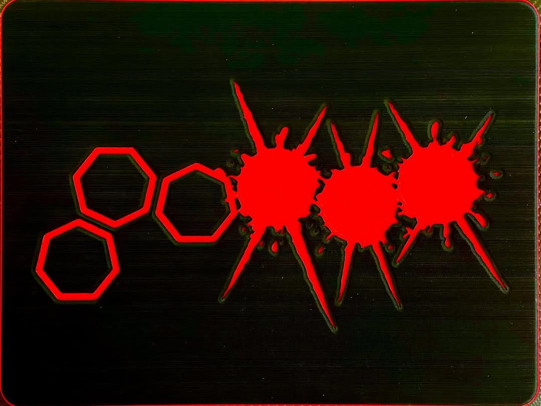 one or eight SDマットuts black red